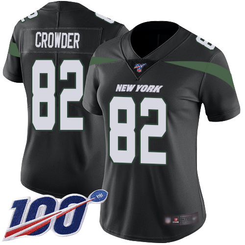 New York Jets Limited Black Women Jamison Crowder Alternate Jersey NFL Football #82 100th Season Vapor Untouchable->women nfl jersey->Women Jersey